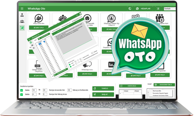 WhatsApp Toplu Mesaj Gönderme Programı WhatsApp Oto