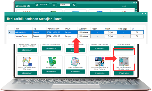 Ileri Tarihli WhatsApp Mesajlari Planlama4