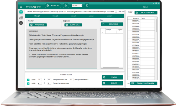 WhatsApp Sınırsız Mesaj Gönderme