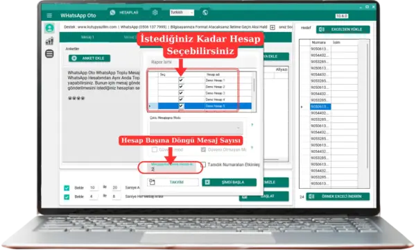 Birden Fazla WhatsApp Hesabından Aynı Anda Toplu Mesaj Gönderme