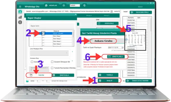 İleri Tarihli WhatsApp Toplu Mesaj Planlama 2