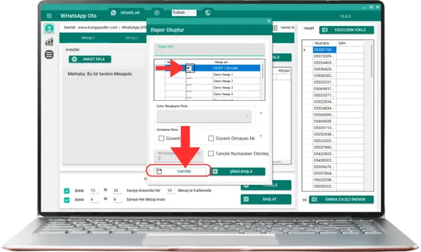 İleri Tarihli WhatsApp Toplu Mesaj Planlama