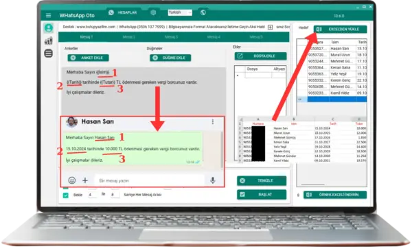 Kişiye Özel WhatsApp Toplu Mesaj Gönderme